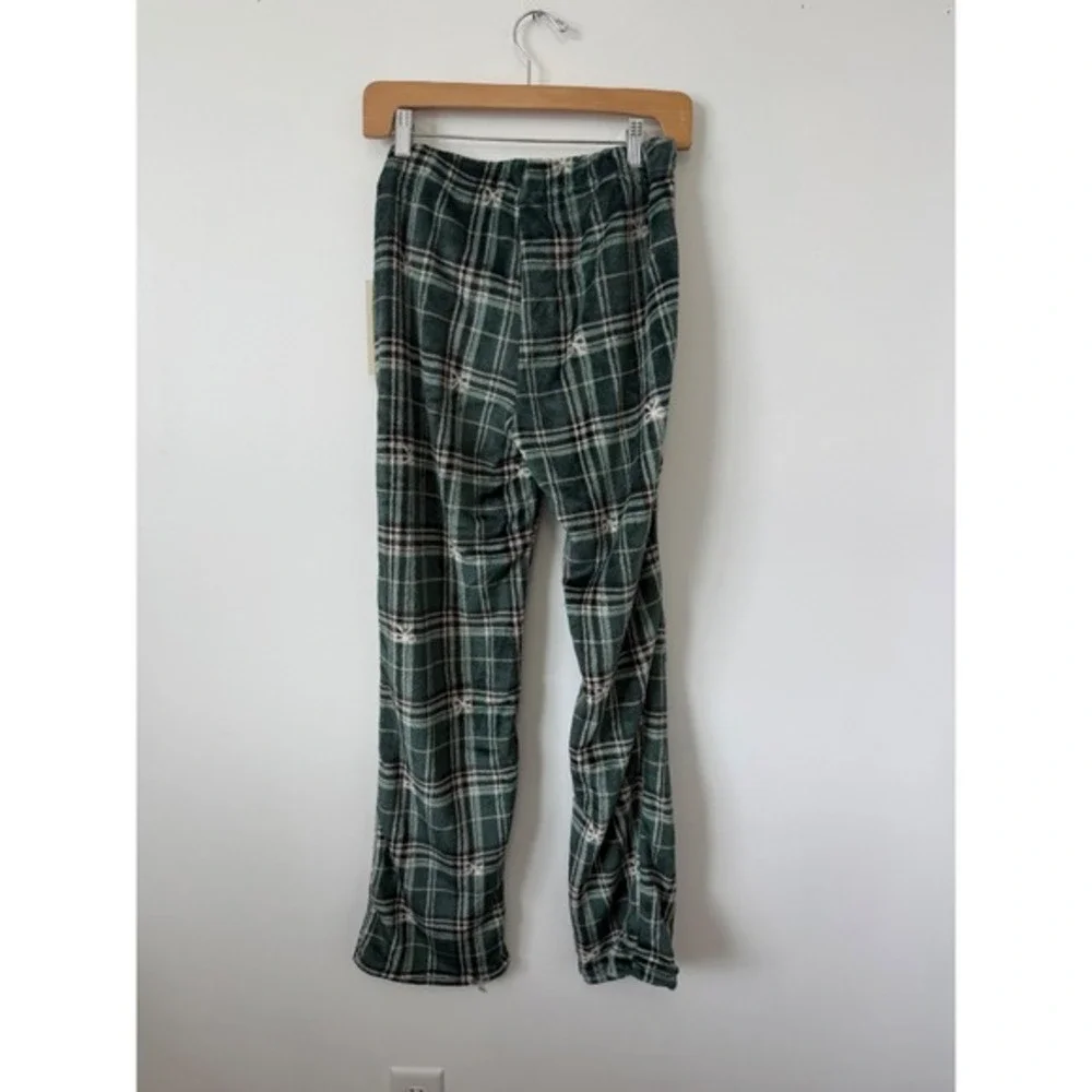Women's‎ Blink Green Plaid Flannel Pajamas with Bows – Size Large – NWT